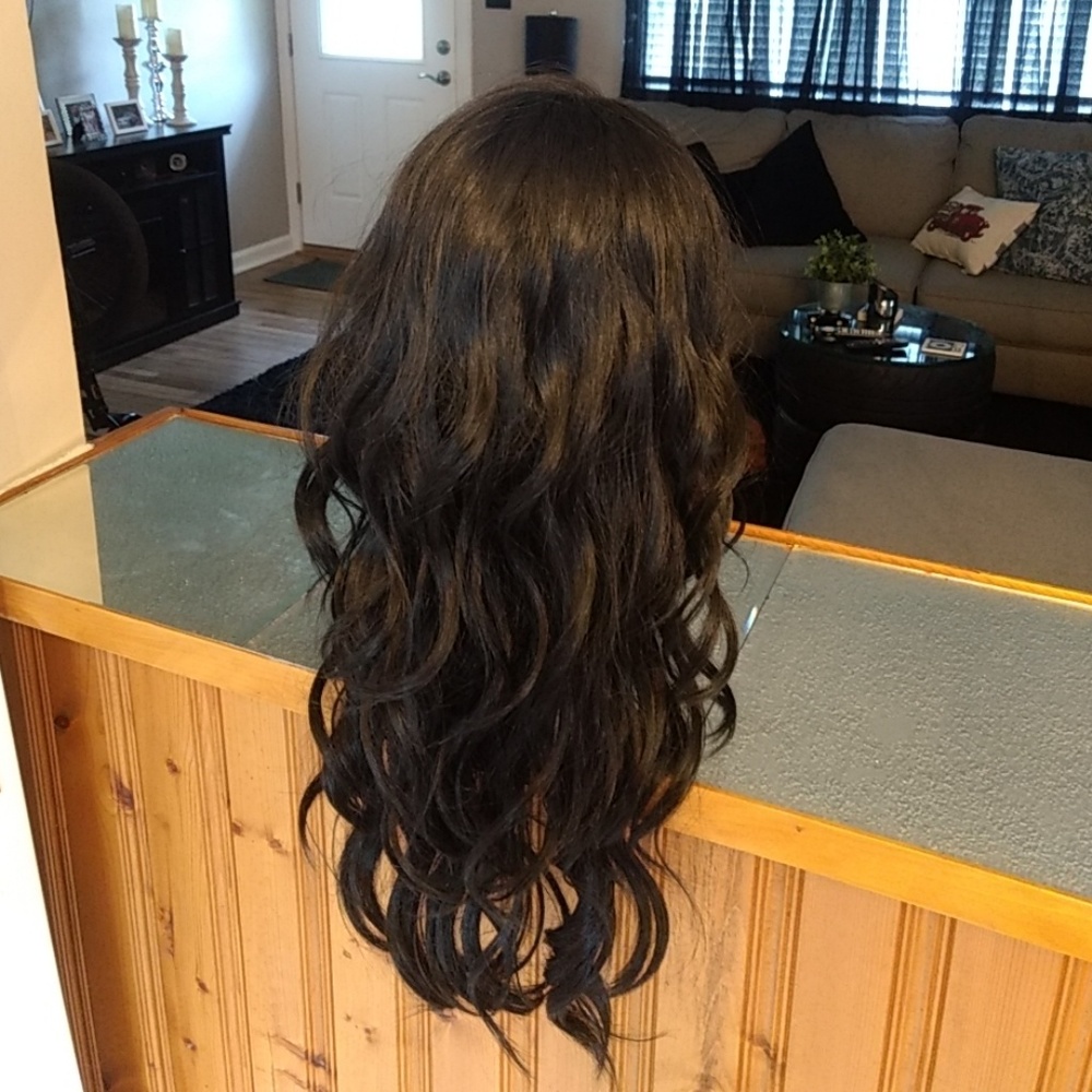 Black Curly Equal Lace Front Wig